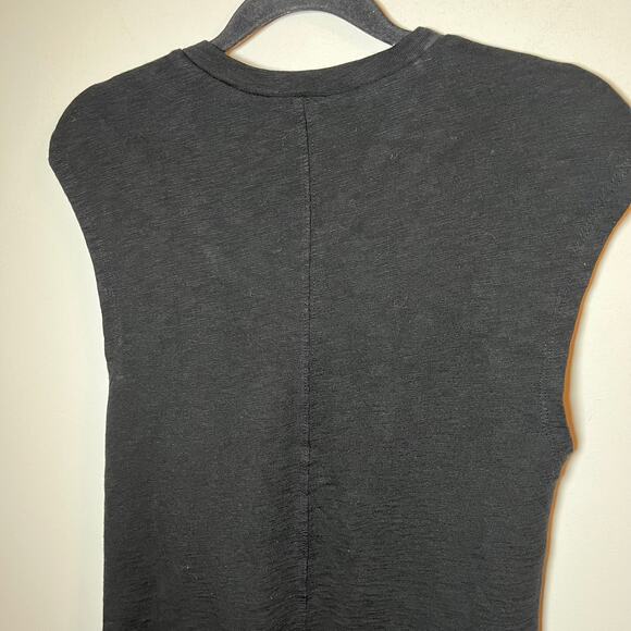 NWT Gap Slub Tie‎ Sleeve T-Shirt Mini Dress Black Size XS Knot Open Minimalist - Picture 11 of 11
